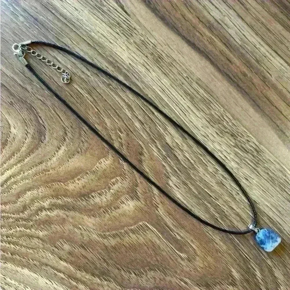 Genuine Indigo Sodalite Stone Pendant Necklace - Picture 3 of 5